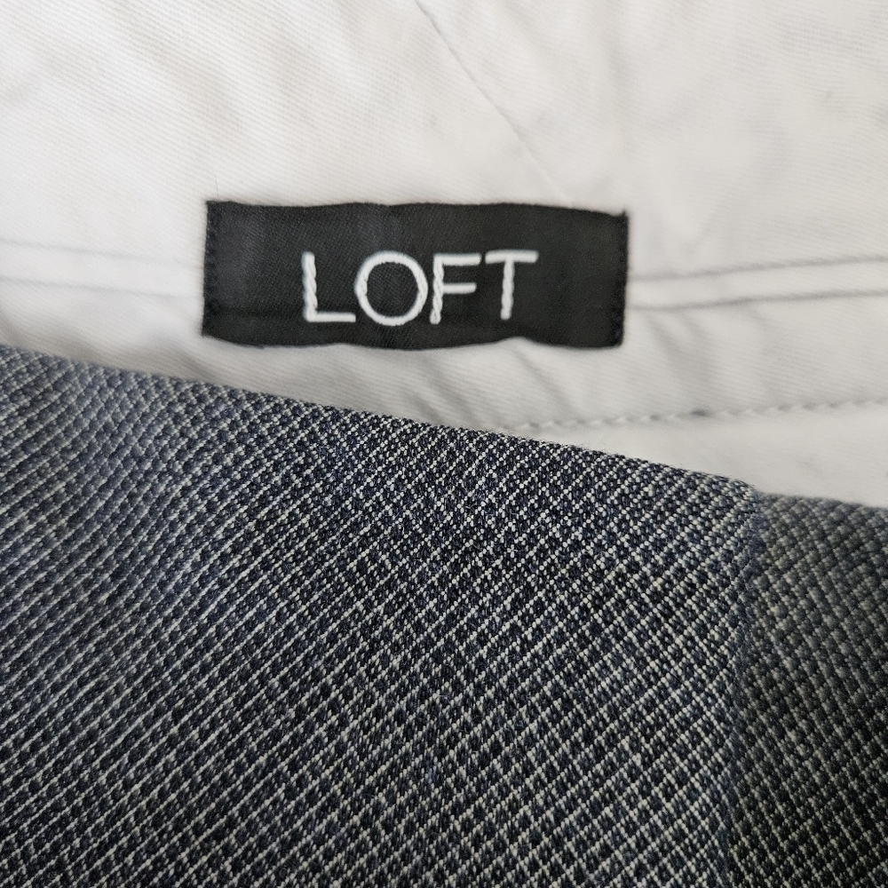Ann Taylor LOFT Julie Straight Leg Dress Pants Gray High Rise Career 10 - Picture 4 of 7